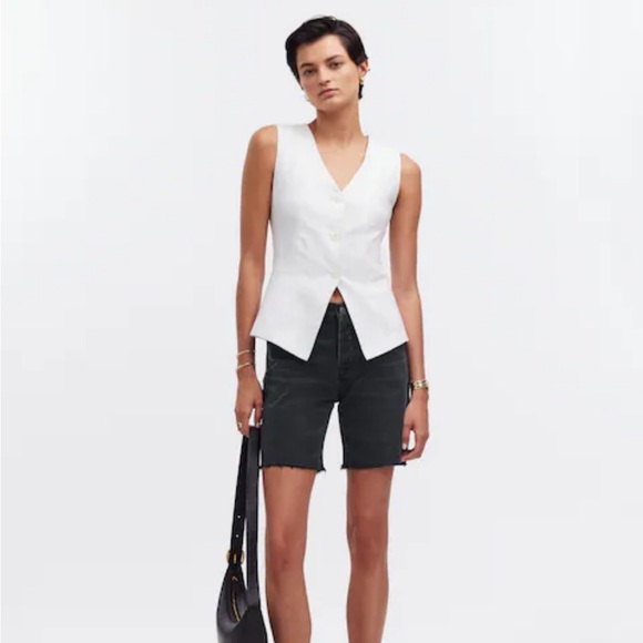 Madewell Pants - Madewell Black Long Denim Shorts